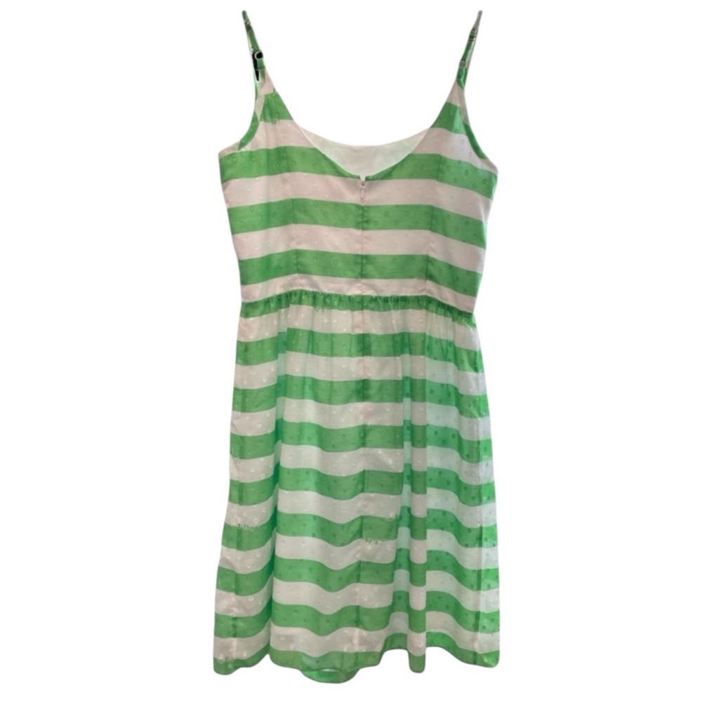 LILLY PULITZER Antonia w/ Green/White Awning Striped Dress Size 4 -- GORGEOUS!! - Picture 3 of 10